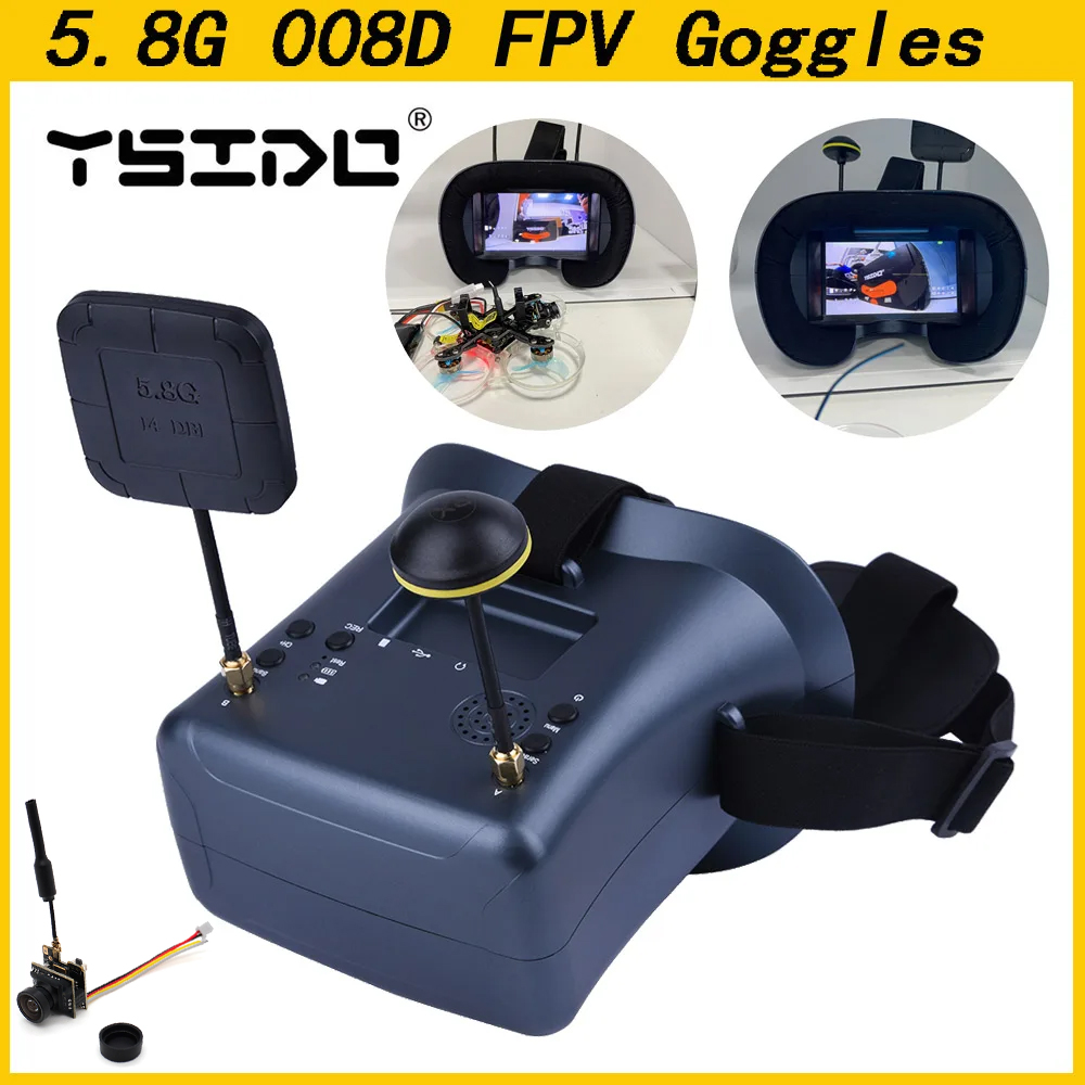 Skyzone Sky04O Pro Fpv Goggles - 008D 5.8G 40CH 4.3 Inch 800*480